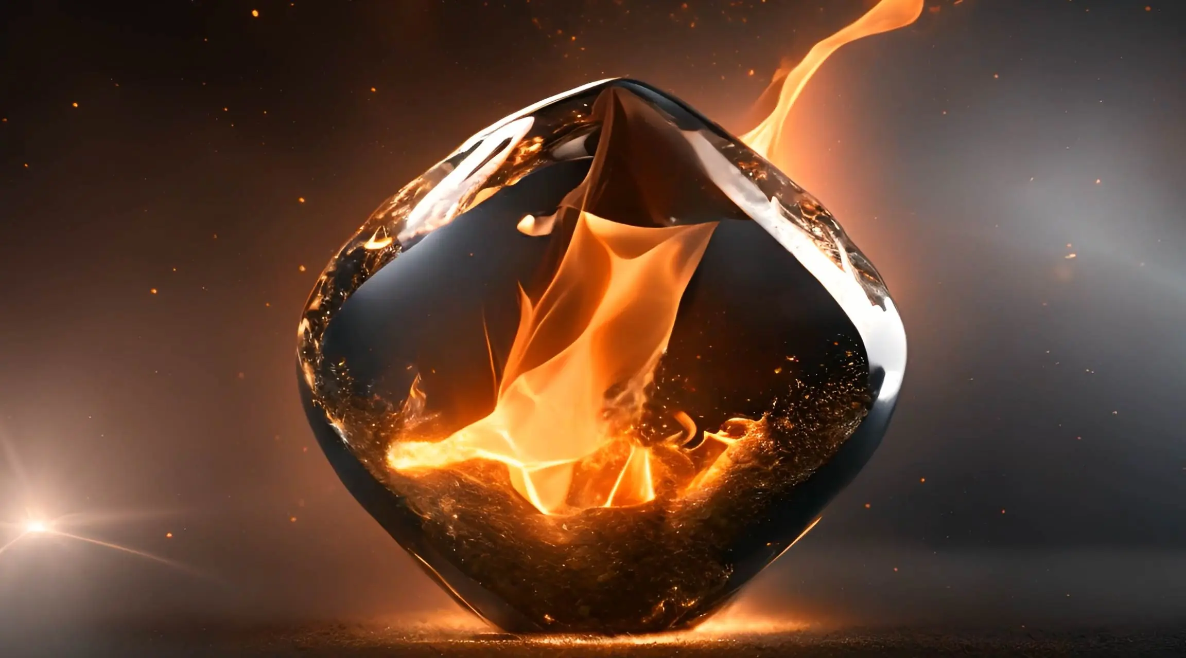 Epic Fire and Glass Orb Motion Graphics